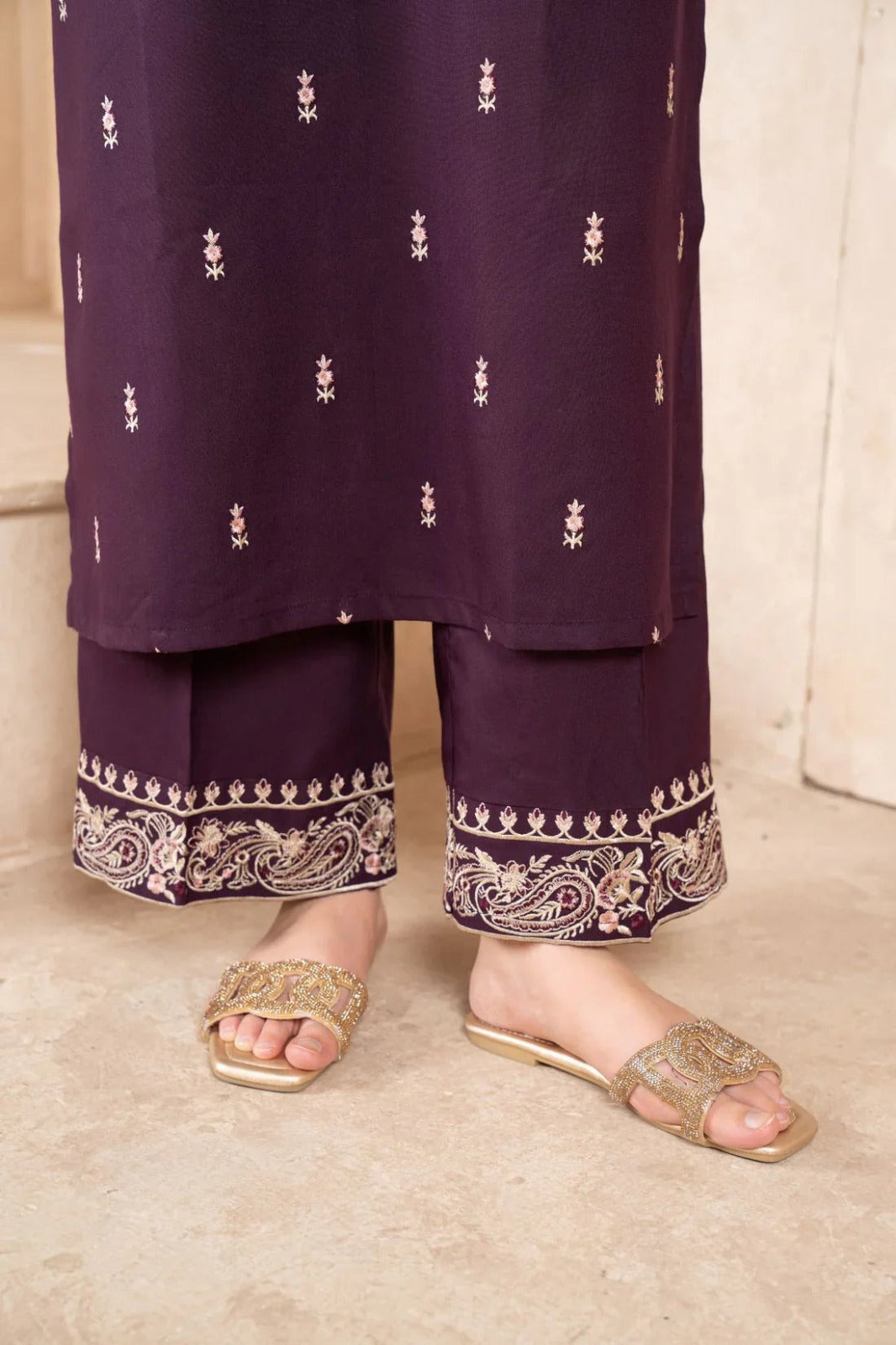 ANAYA Embroidered Side Pockets &amp; Sleeves 2 PC